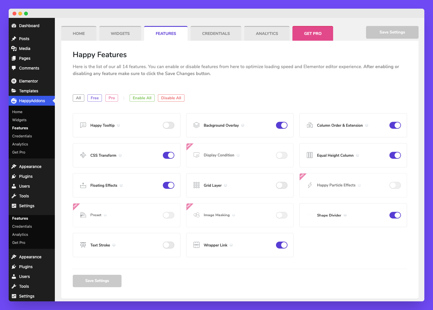 Installation 11 Dashboard Features