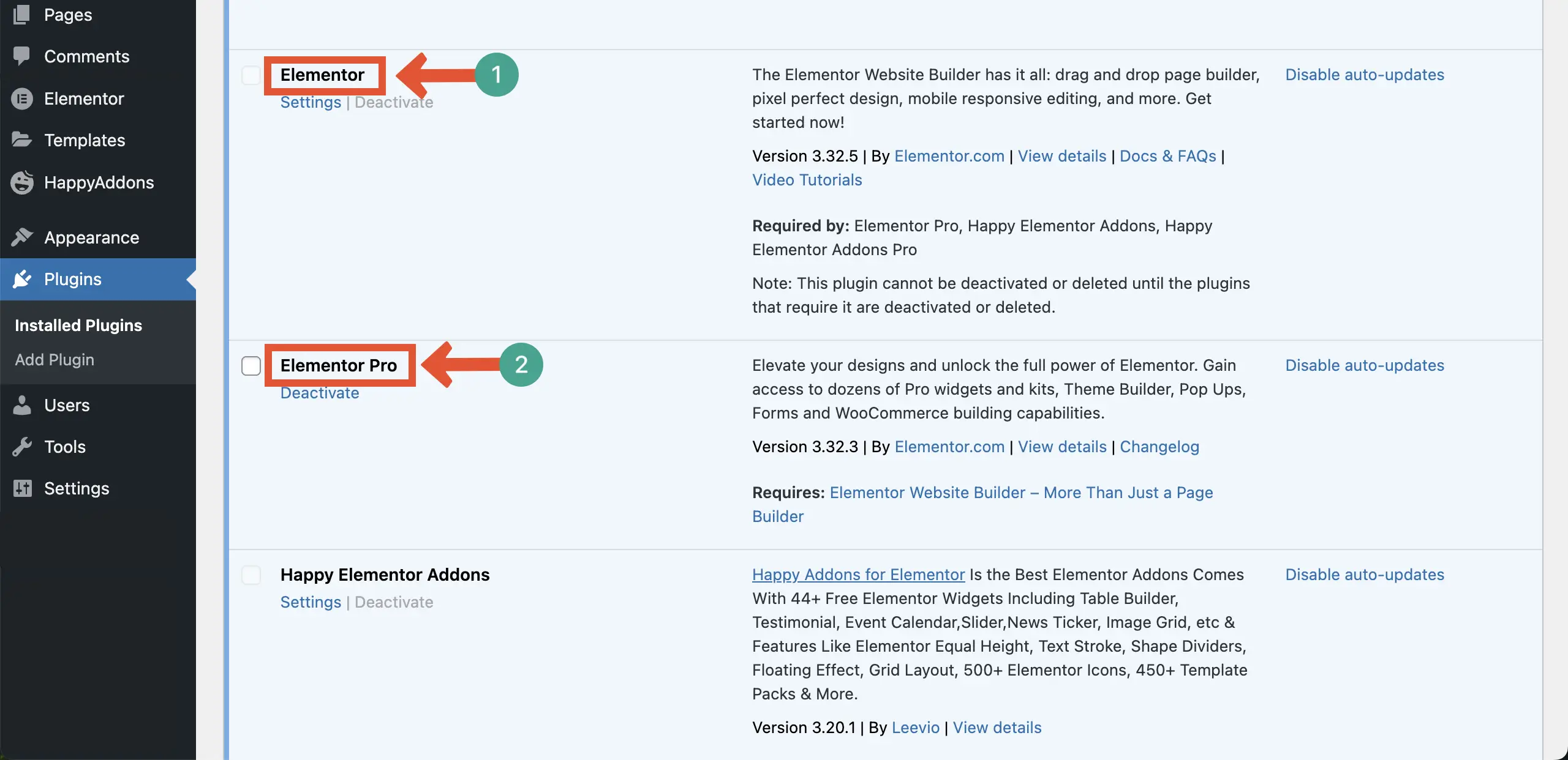 Elementor Plugins are Installed