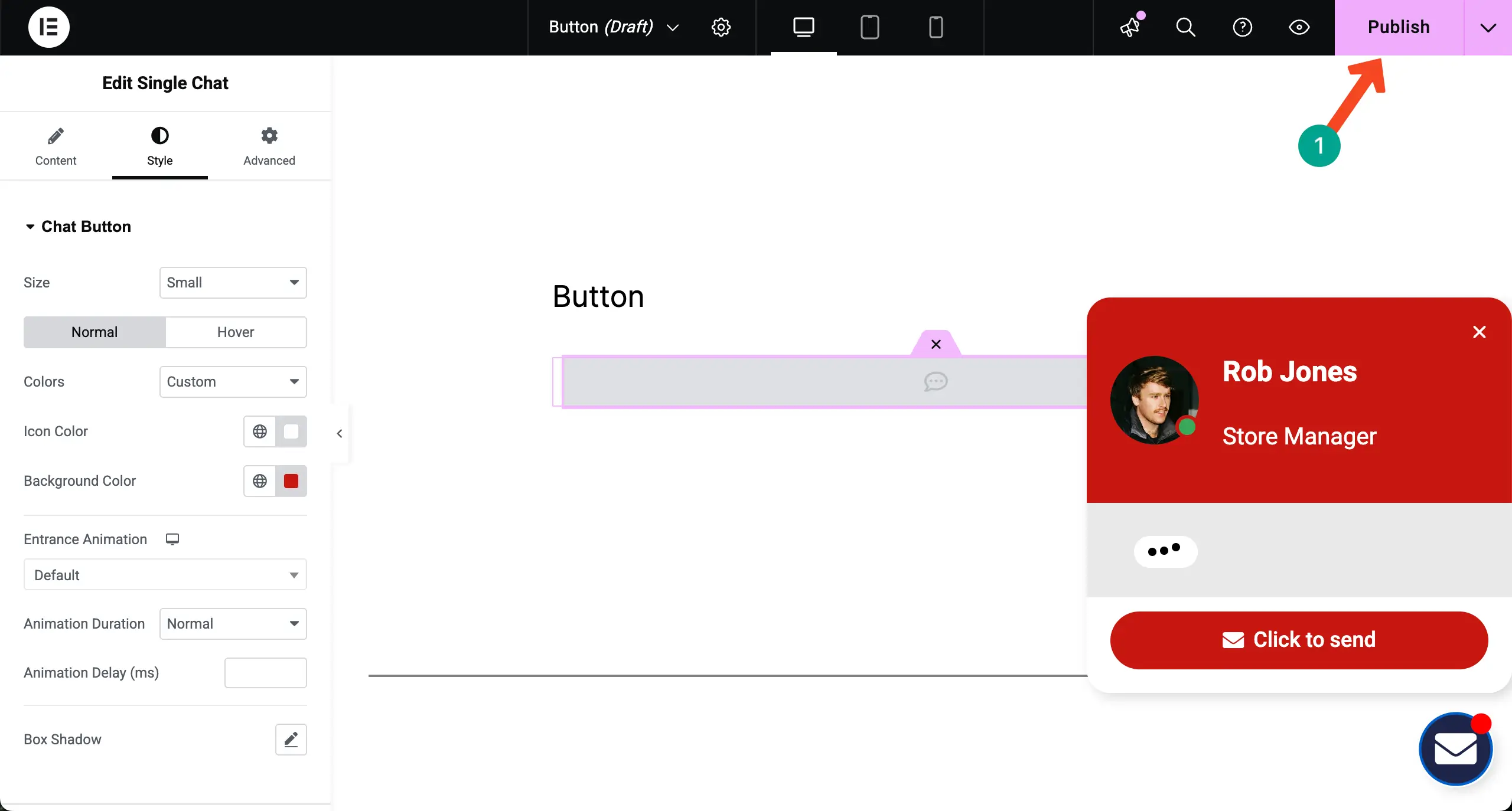 How to Add Elementor Floating Elements to WordPress (Step-by-Step Guide) 7 Pubish the floating button