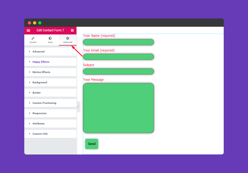 Contact Form 7 8 08. adding contact form