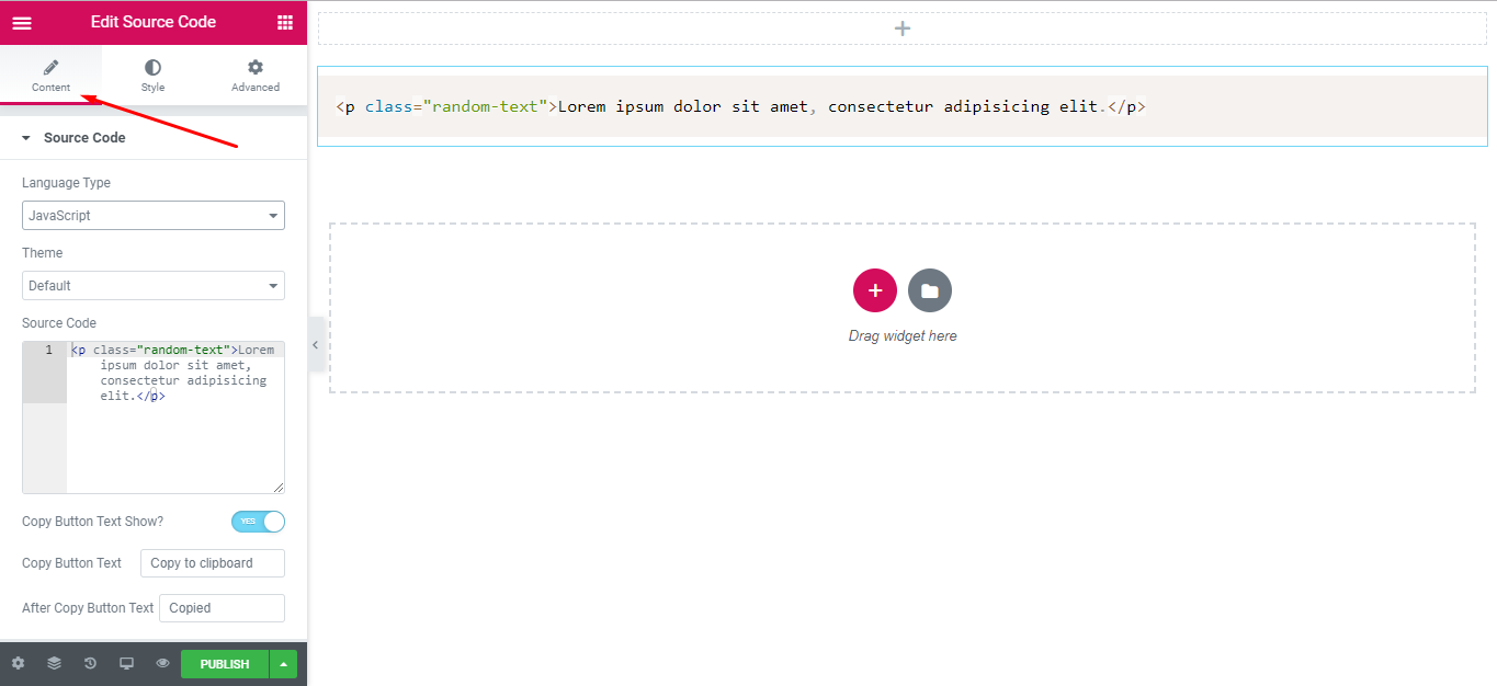 Source Code 2 2 select the content section