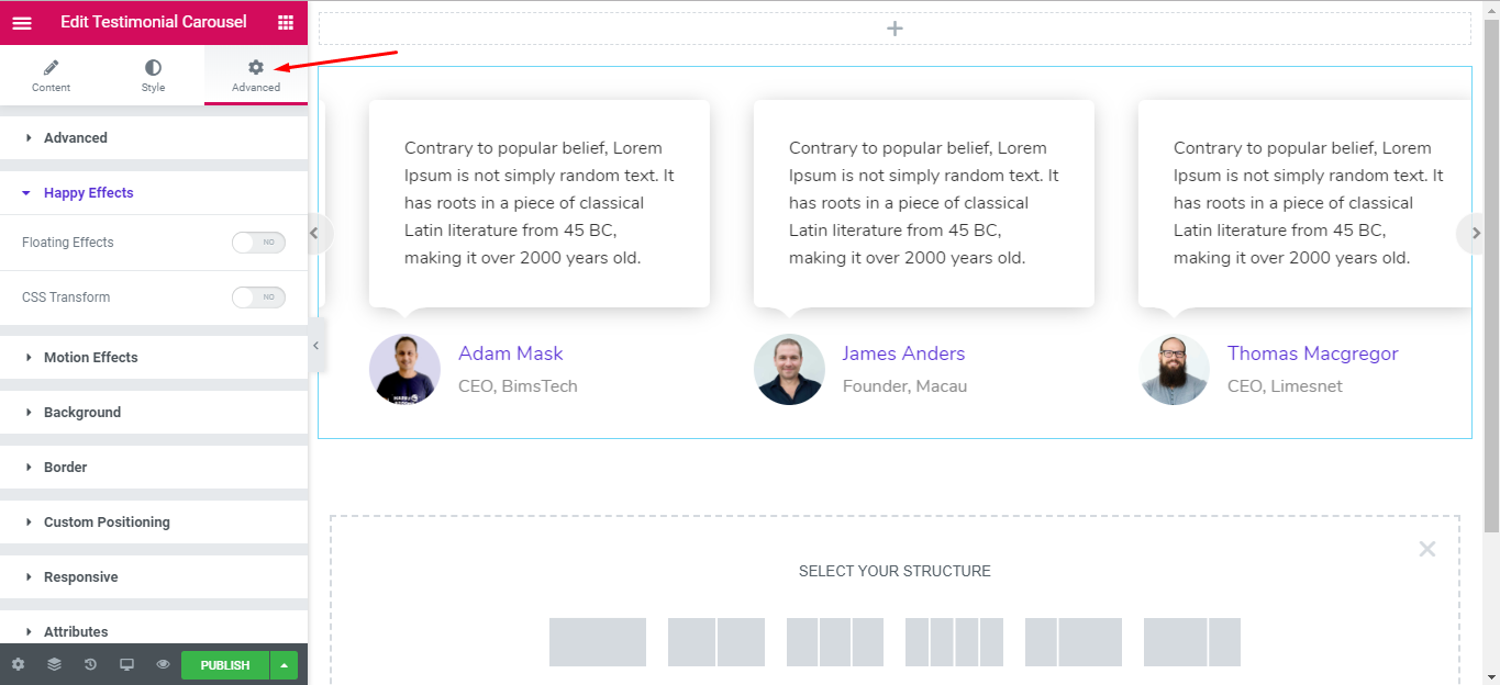 Testimonial Carousel 8 6 advanced
