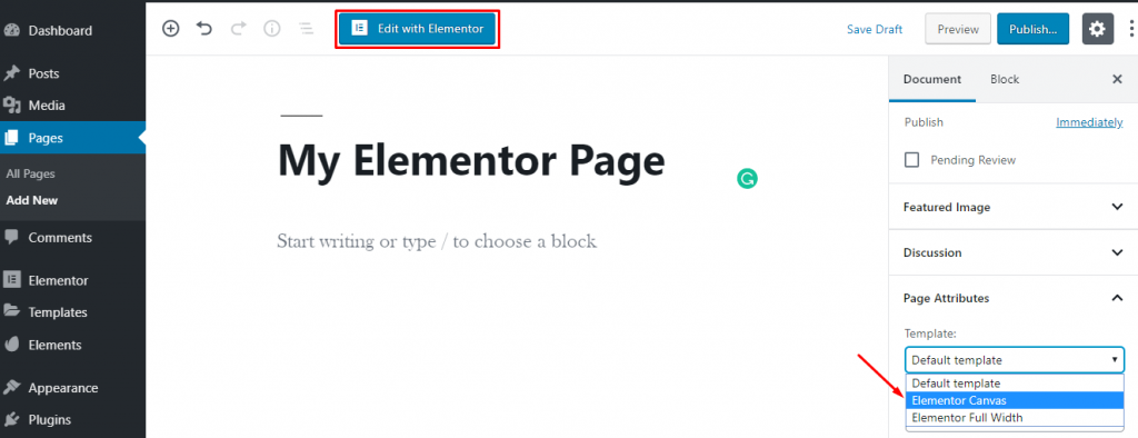 How to Build an eCommerce Website with Elementor and WooCommerce (A Quick Start Guide) 16 how-to-use-elementor-canvas