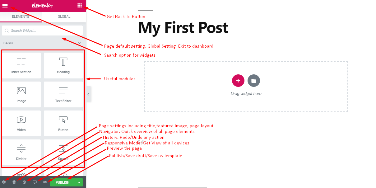 How to Use Elementor: Ultimate Guide for Beginners 12 Elementor interface
