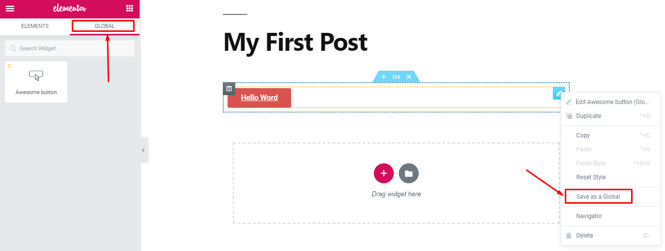 How To Use Elementor: An Easy Way To Get Started 18 how-to-use-elementor-global-widgets