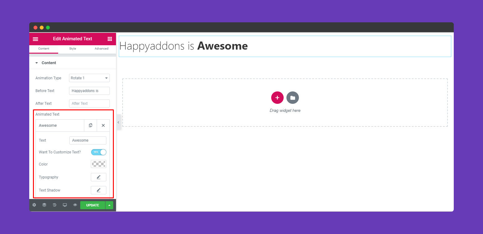 Animated Text 5 happy-addons