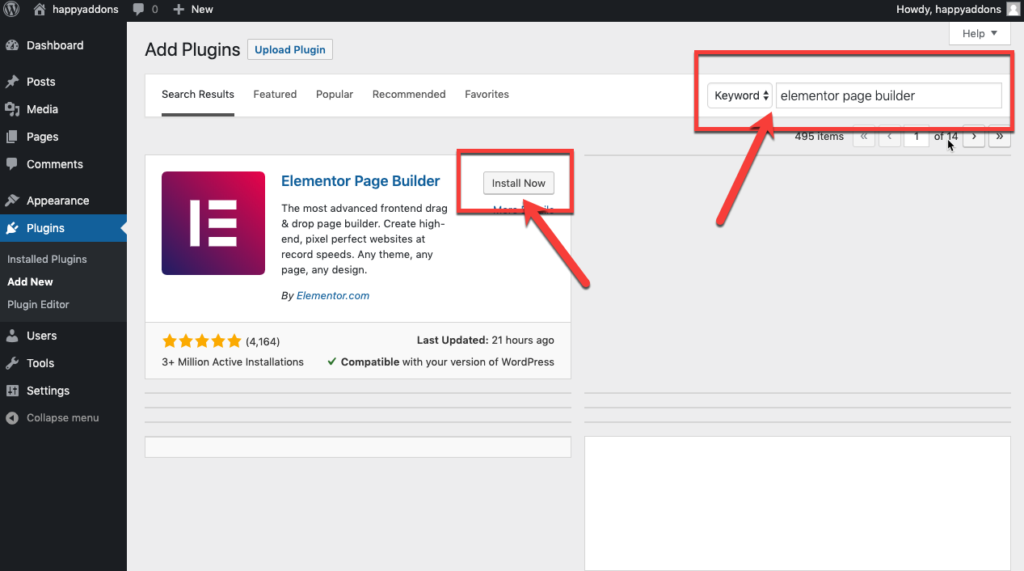 How to Build an eCommerce Website with Elementor and WooCommerce (A Quick Start Guide) 15 how-to-use-Elementor-installation