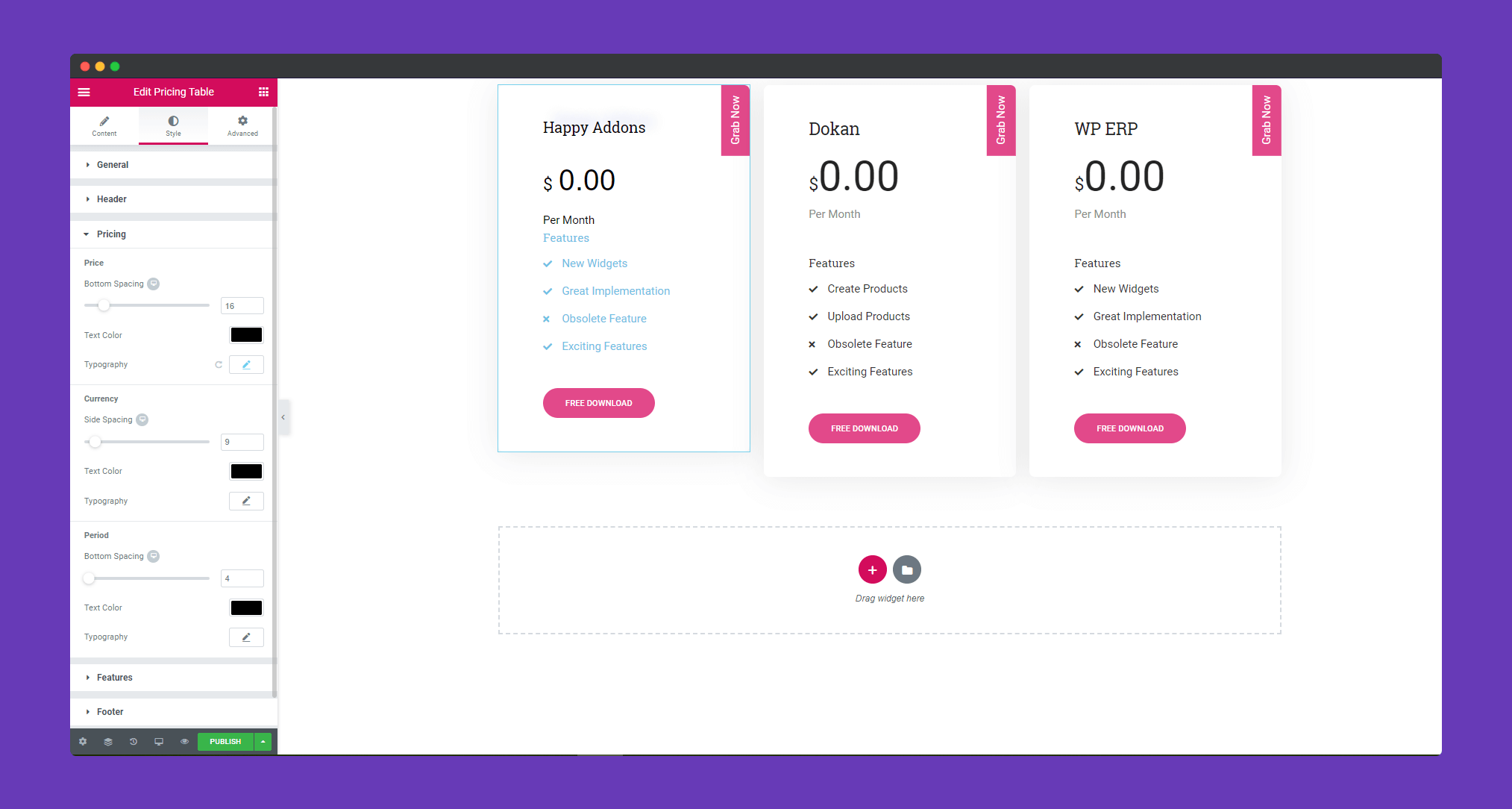 Pricing Table 11 ss11 4