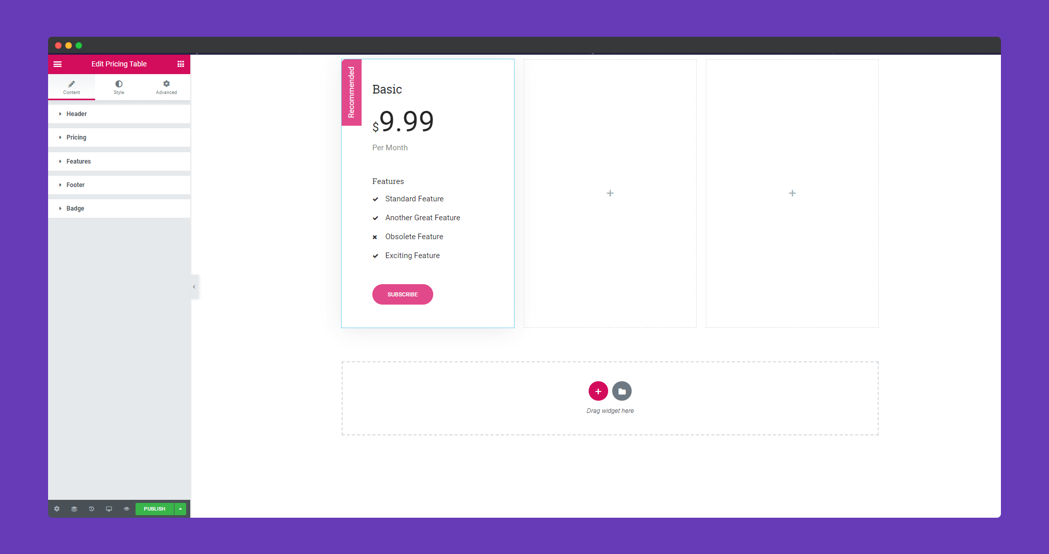 Pricing Table 2 ss2 12