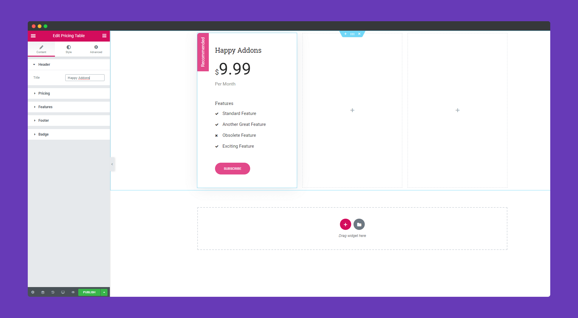 Pricing Table 3 ss3 13