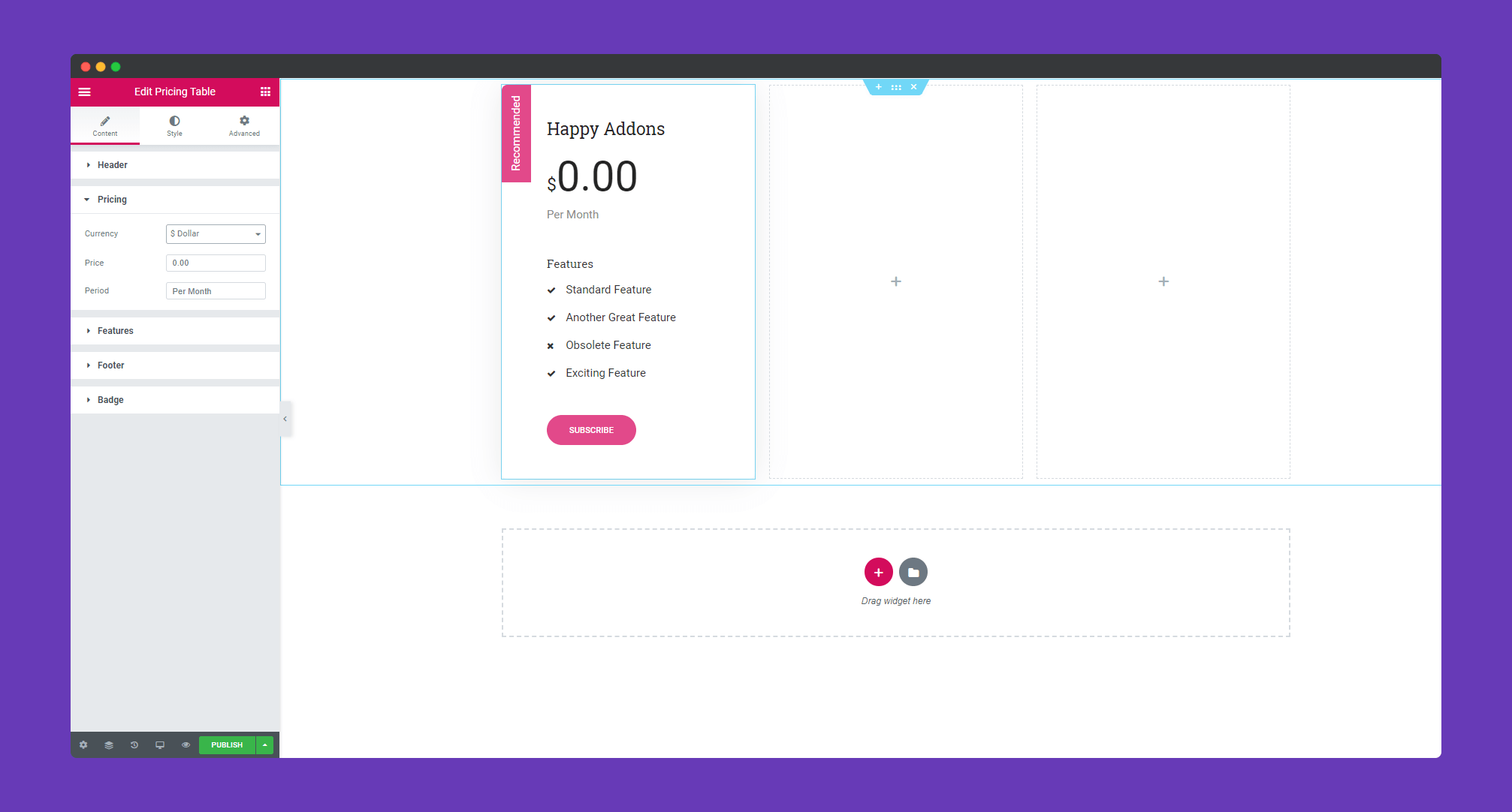 Pricing Table 4 ss4 13