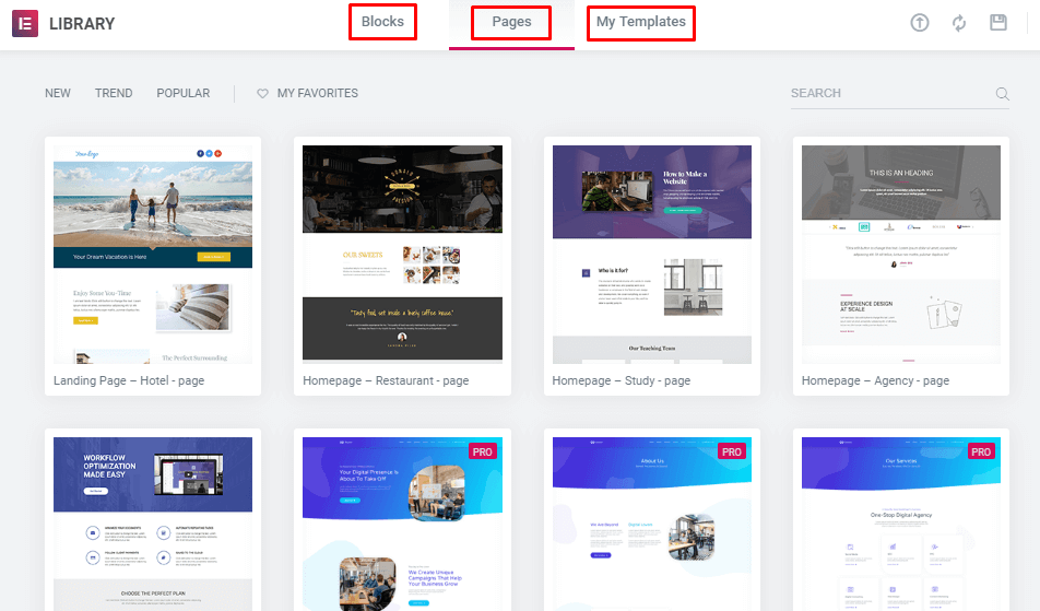 How to Build an eCommerce Website with Elementor and WooCommerce (A Quick Start Guide) 17 how-to-use-elementor-template-library