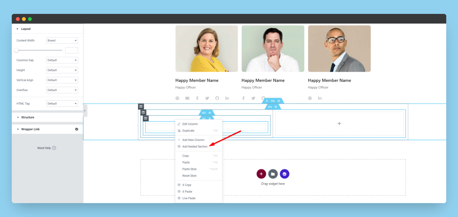 Unlimited Section Nesting Feature 1 unlimited nested section