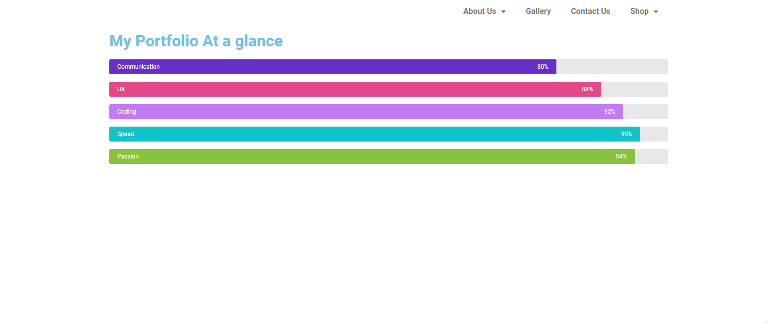 How To Add A Skill Bar To Your WordPress Site Without Coding 11 a percentage bar