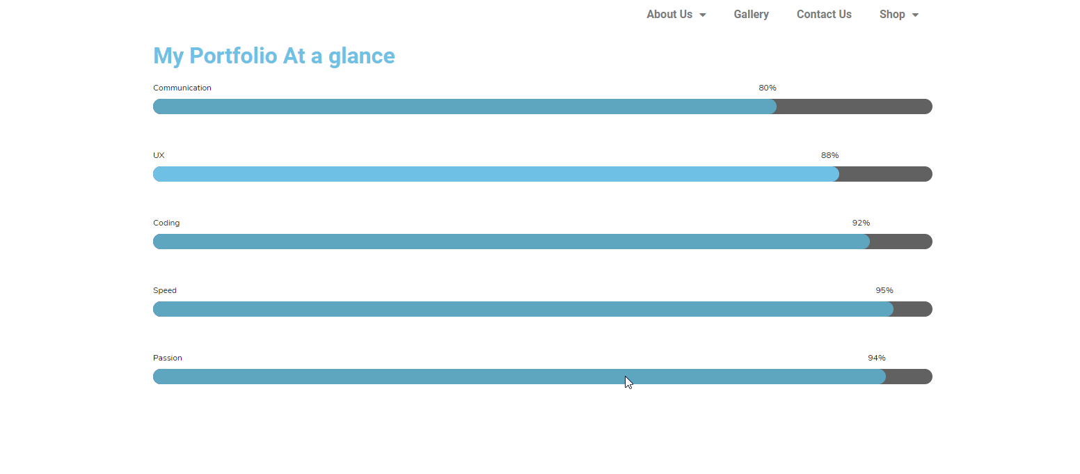 How To Add A Skill Bar To Your WordPress Site Without Coding 9 Percentage Bar