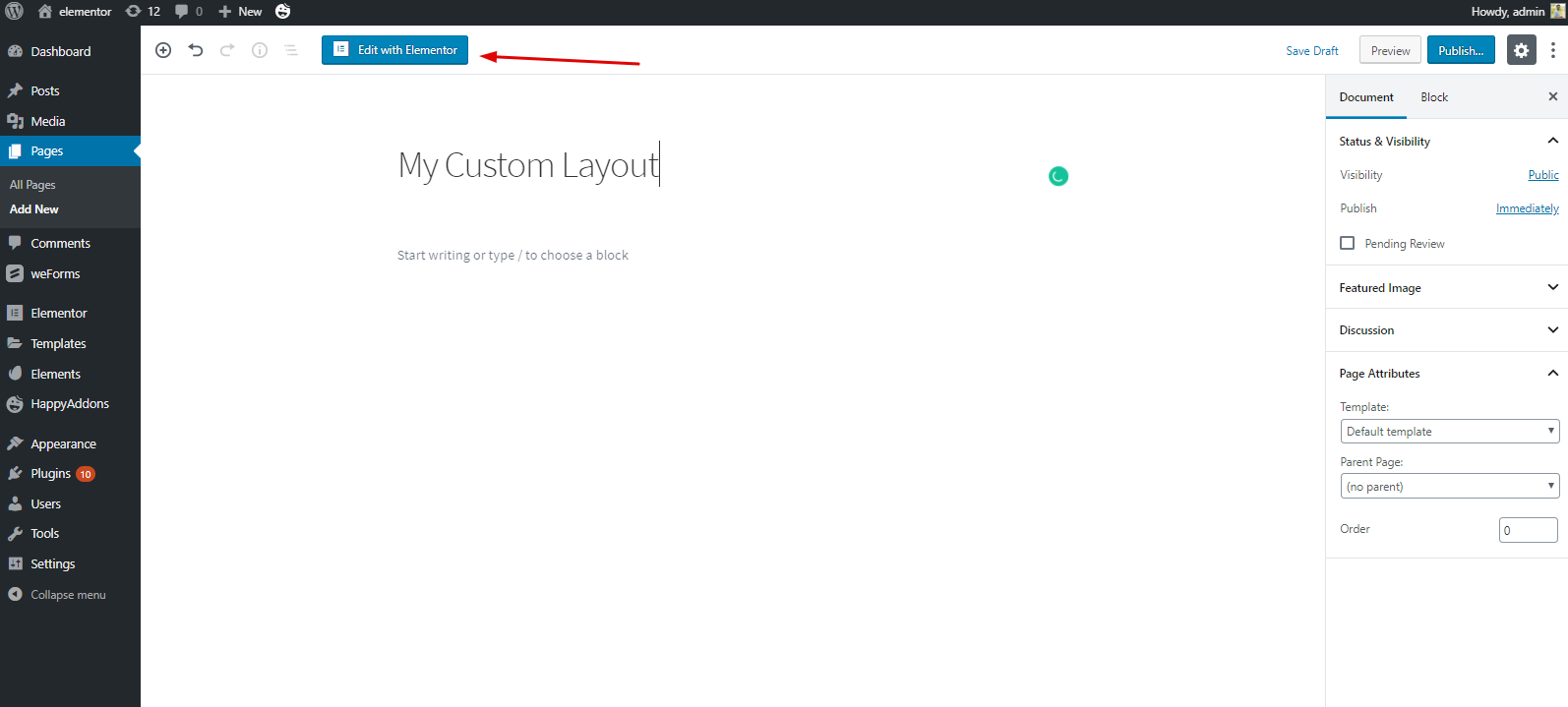 How To Create a Custom WordPress Layout with Elementor 3 How to Create a Page