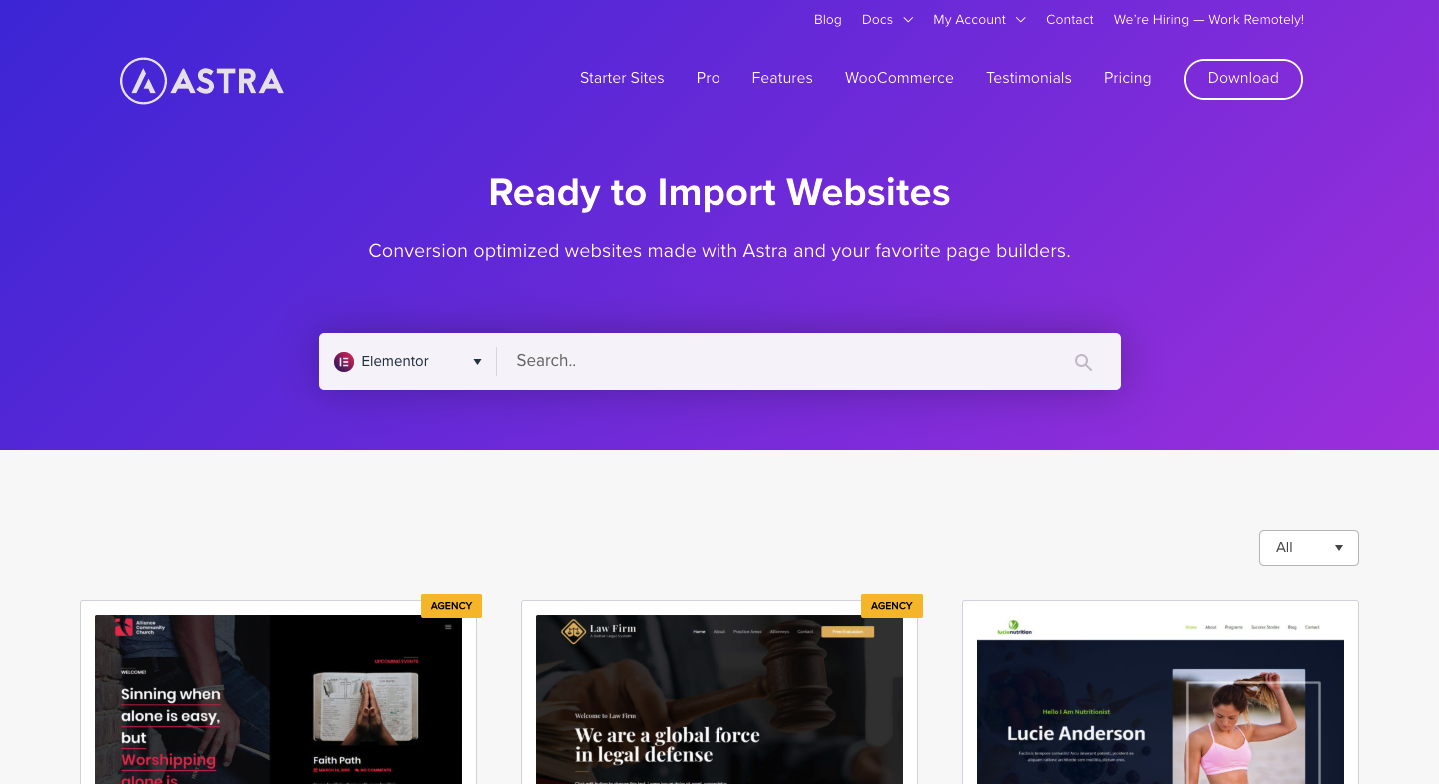 Where to Find The Best Template for Elementor (How to Choose The Right One) 6 astha theme