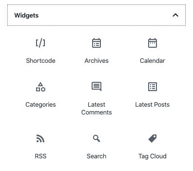 Gutenberg Blocks: Ultimate User Guide with Essential Considerations 8 widgets blocks