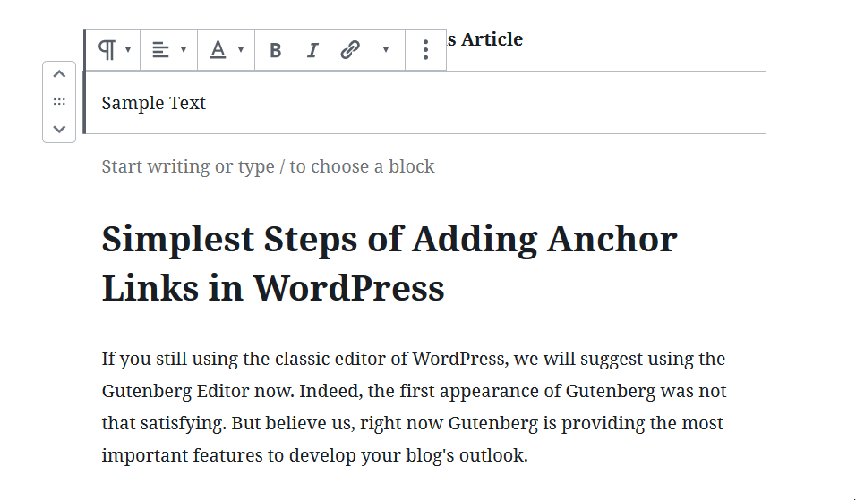 How To Create Anchor Links In WordPress (The Easiest Way) 2 Anchor links in WordPress