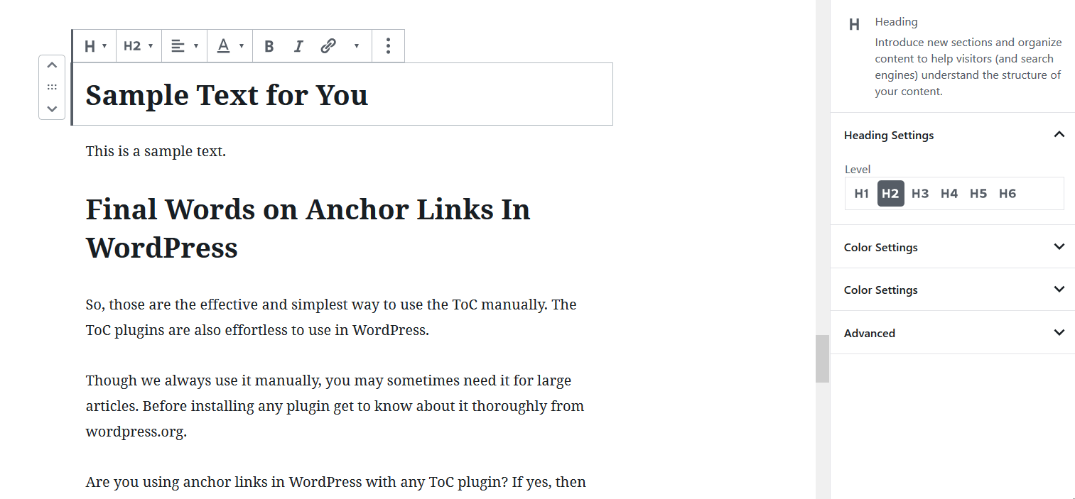 How To Create Anchor Links In WordPress (The Easiest Way) 3 Anchor links in WordPress