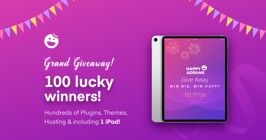 HappyAddons Grand Giveaway- Winner Declaration 1 Happy Addons Grand Giveaway