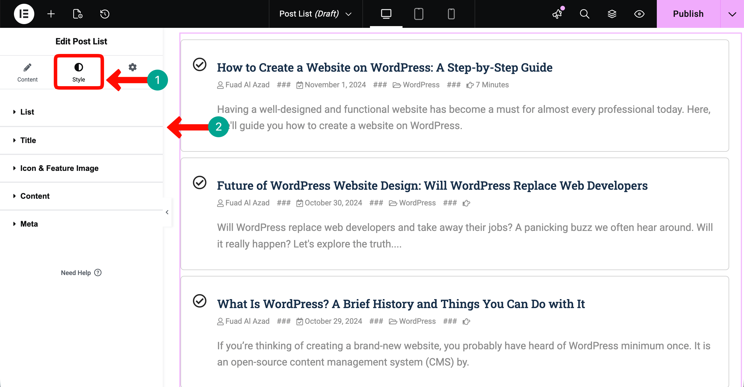 Post List 20 Stylize the Post List widget