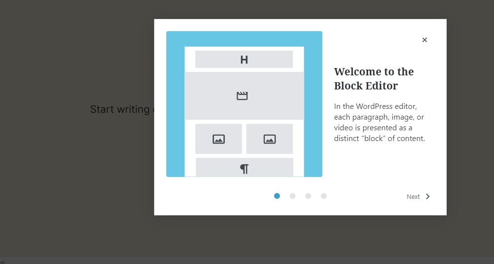 How to Use Elementor to Build Your Website With Ease 5 Welcome Pop Up of Elementor