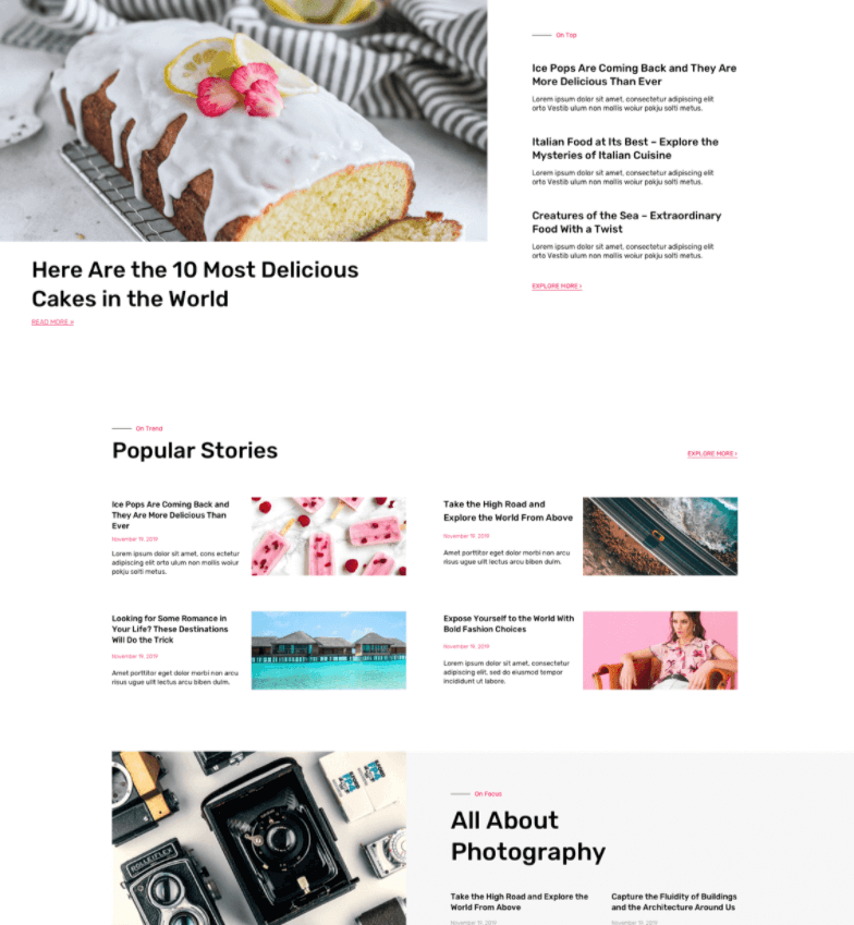 Top Free and Premium Elementor Templates You Should Have A Look 15 The Magazine Elementor Template