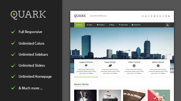 10 Best WordPress Starter Themes (How to Choose The Right One?) 12 quark-wordpress-theme