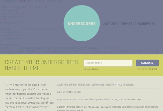 10 Best WordPress Starter Themes (How to Choose The Right One?) 4 underscores-starter-theme