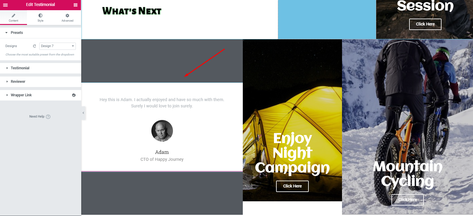 How To Create a Travel Website with WordPress and Elementor In Under an Hour 34 Final Testimonial 1