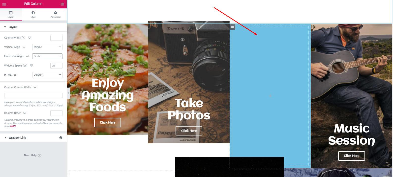 How To Create a Travel Website with WordPress and Elementor In Under an Hour 31 How to arrange Elementor Section