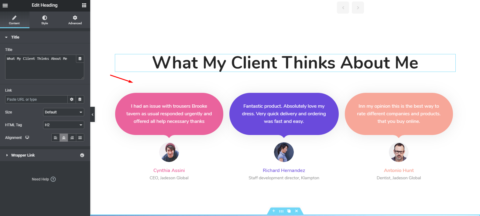 How to Create a Portfolio Website in WordPress with Elementor 19 How to use Testimonial feature