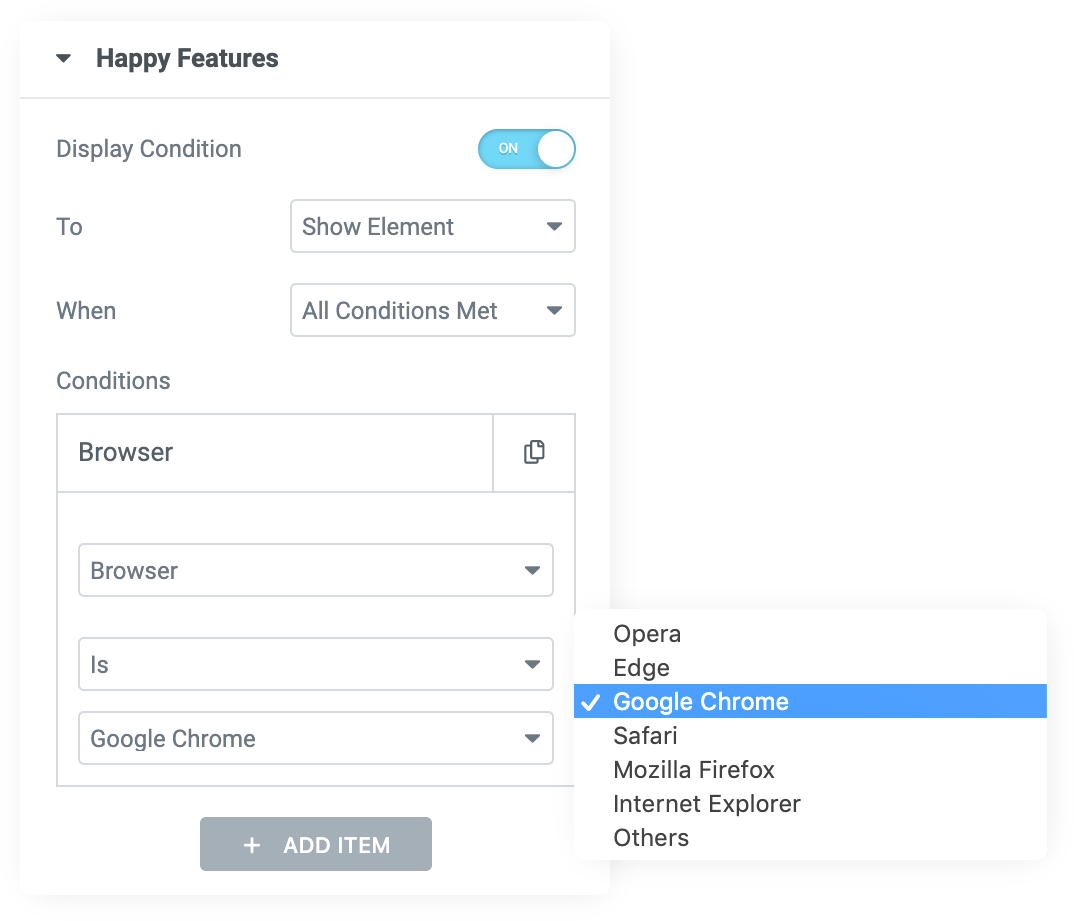 HappyAddons Conditional Feature