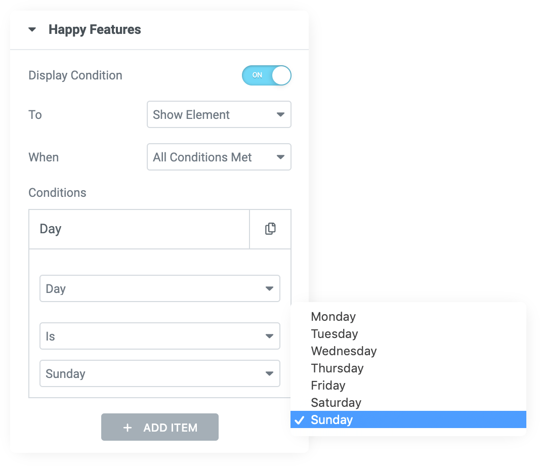 HappyAddons Conditional Feature