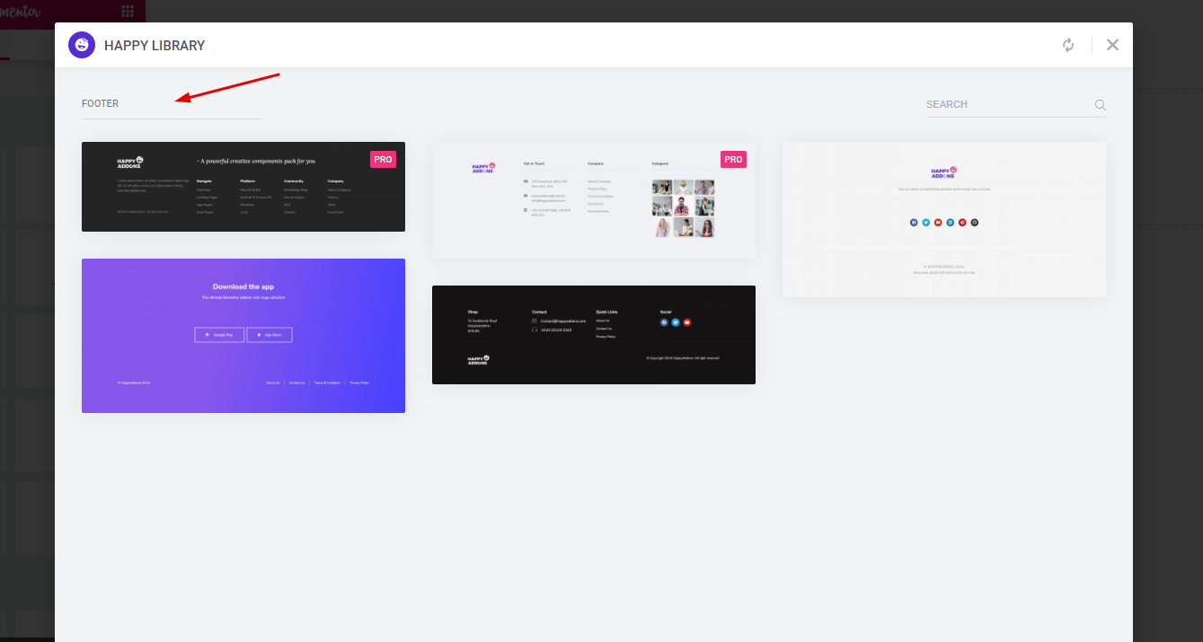 Introducing How to Use Templates: 400+ Happy Templates Available 13 Footer Templates of HappyAddons