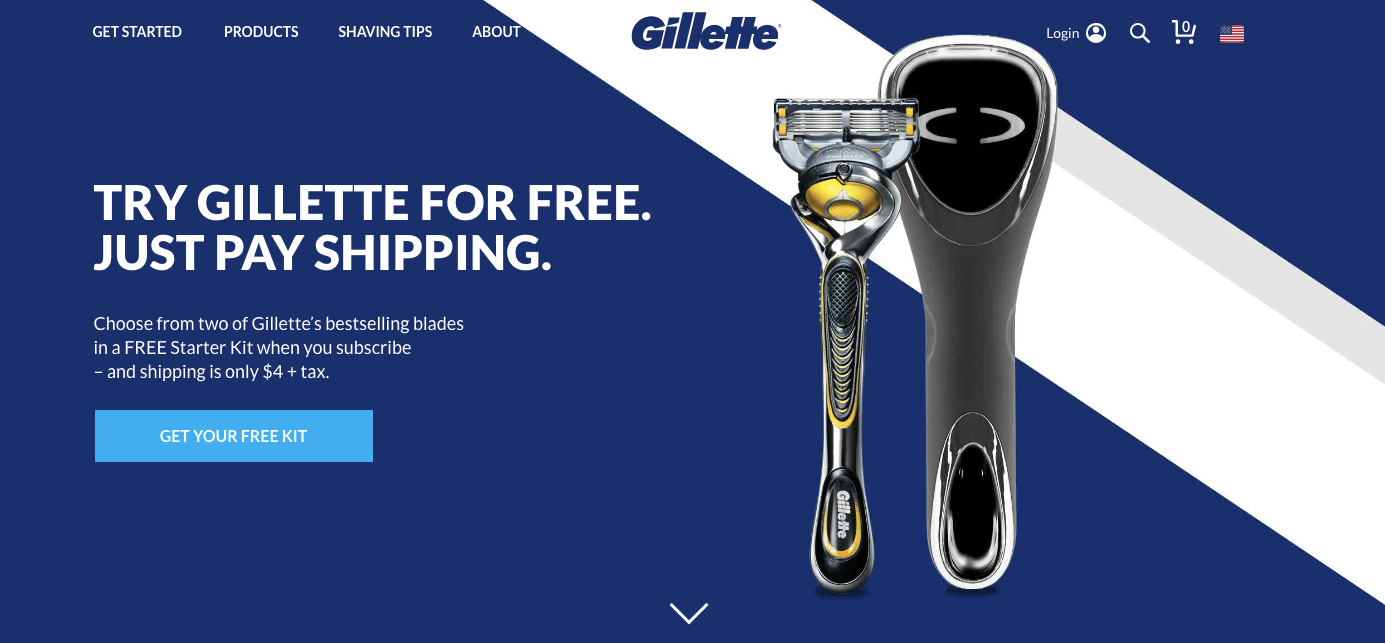 7 Effective Tips to Choose Best Color For Website That Increase Sales 8 gilette-color-scheme