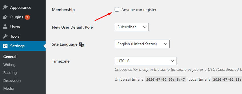 WordPress Security Audit: 7 Simple Steps to Protect Your Site 6 Turning Off Anyone Can Register Option