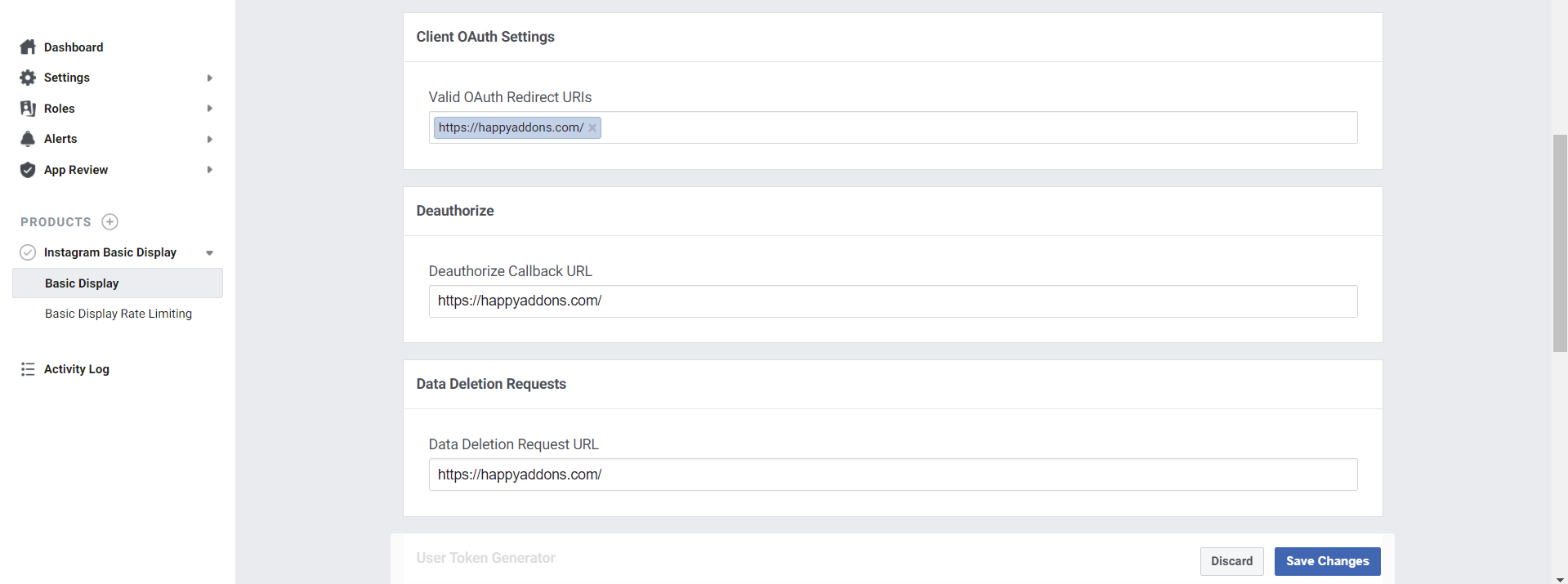 How to Generate Instagram Access Token 12 Client OAuth Settings