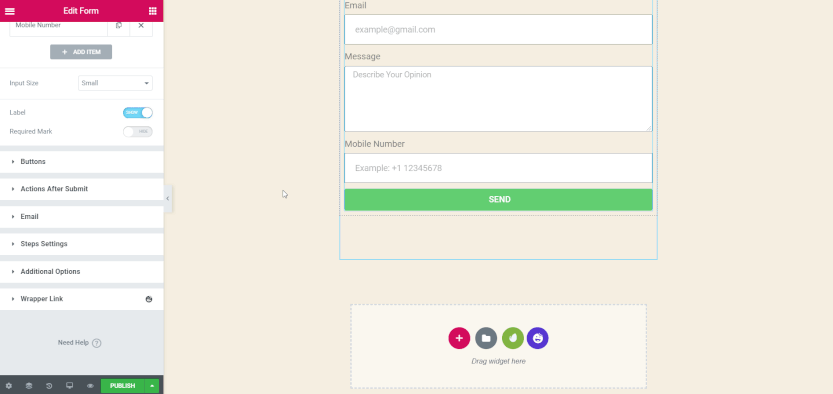 The Ultimate Guide To Creating An Elementor Contact Form 6 Step 3: Setting the Button