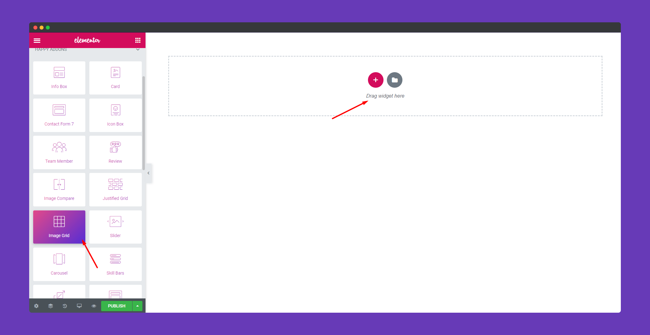Create Your Next WordPress Site Easily with the Exclusive Addons for Elementor 11 drag your widget and drop in the canvas