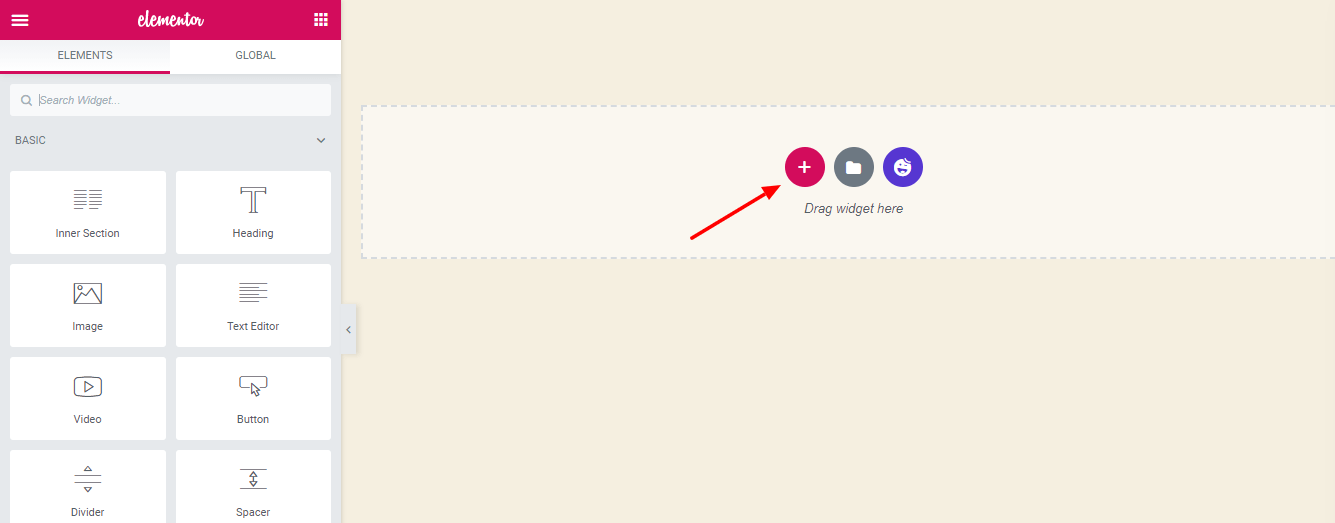 How to Add Elementor Video Gallery to Your WordPress Site 4 Click the plus button