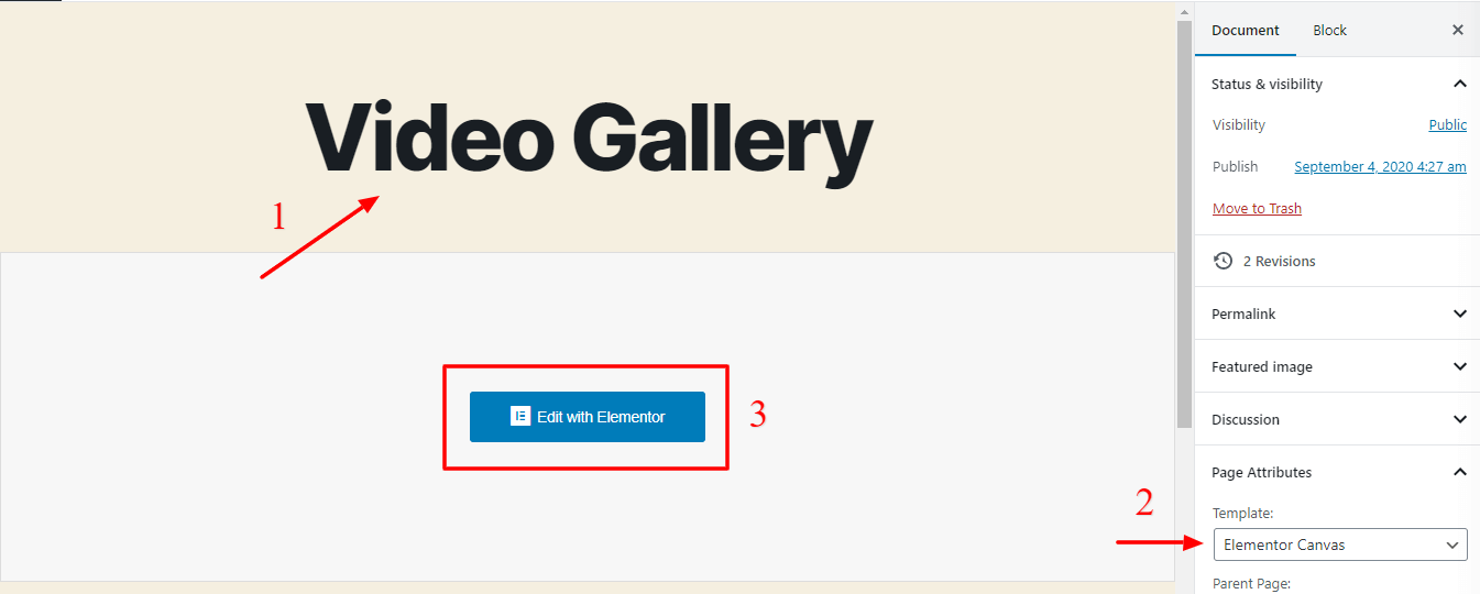 How to Add Elementor Video Gallery to Your WordPress Site 3 Create video gallery page