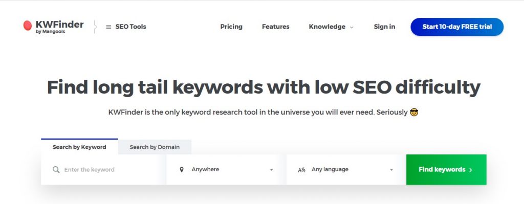 15 Top Keyword Research Tools To Improve SEO 14 KWFinder
