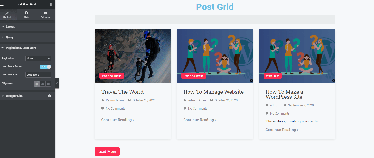 Post Grid Widget 9 How to customize Post Grid Widget