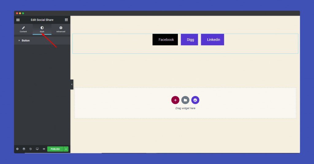 Social Share Widget 6 style