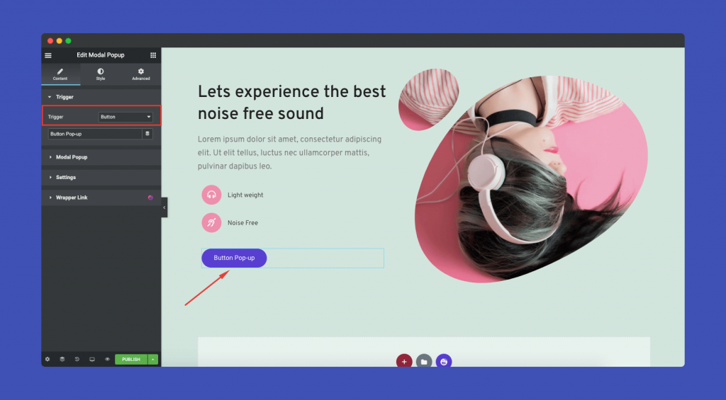 Modal Pop-up 3 button