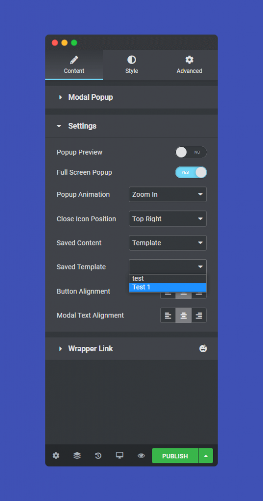 Modal Pop-up 9 choose template