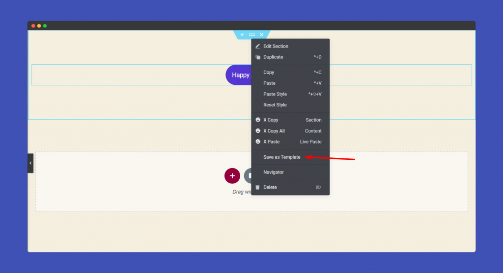 Modal Pop-up 18 save template
