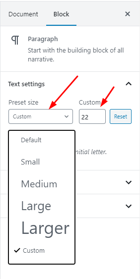 Answers to Frequently Asked Questions (FAQ) on Gutenberg Block Editor 14 How to Increase Font-Size in Gutenberg?